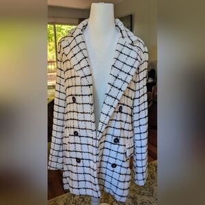 Lioness Black and White Tweed Jacket
